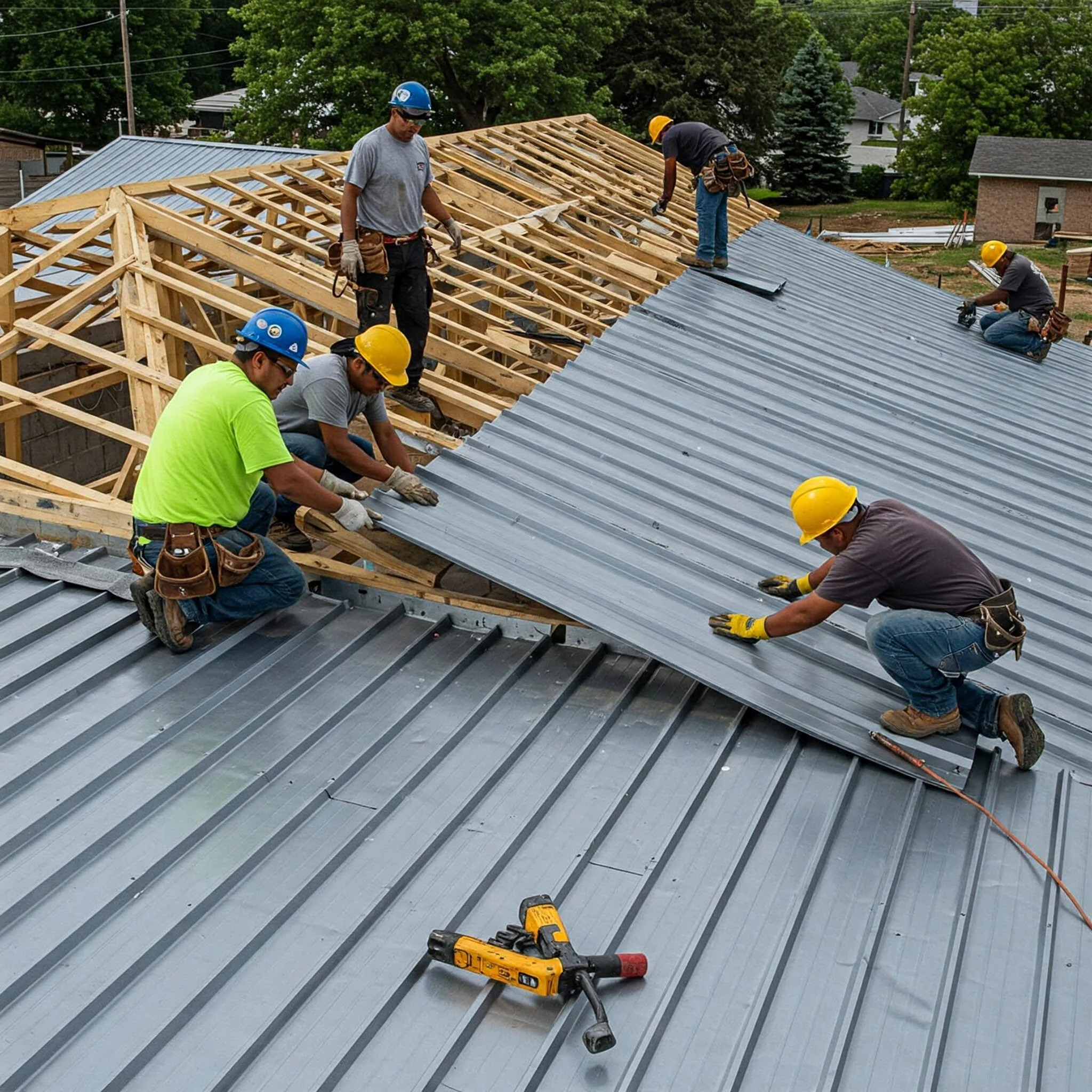 High quality metal roofing installation